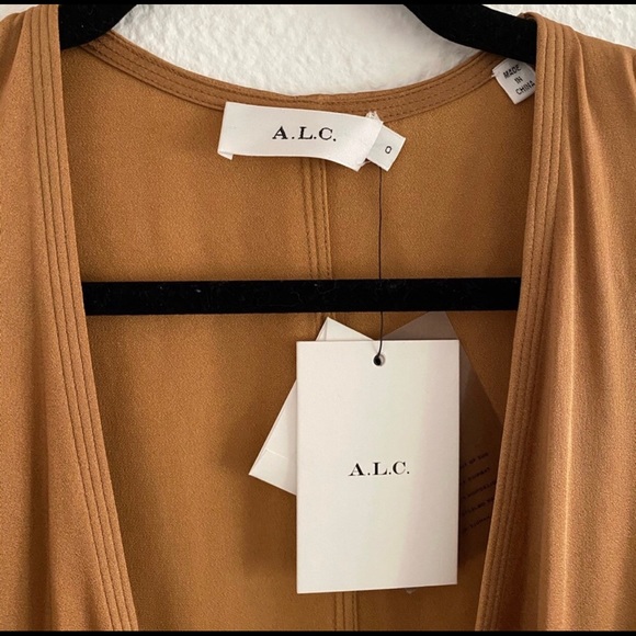 A.L.C. Golden Sand Wrap Dress Size 0 2 4 - Picture 4 of 4